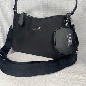 GUESS black Nylon crosbody shoulder bag new